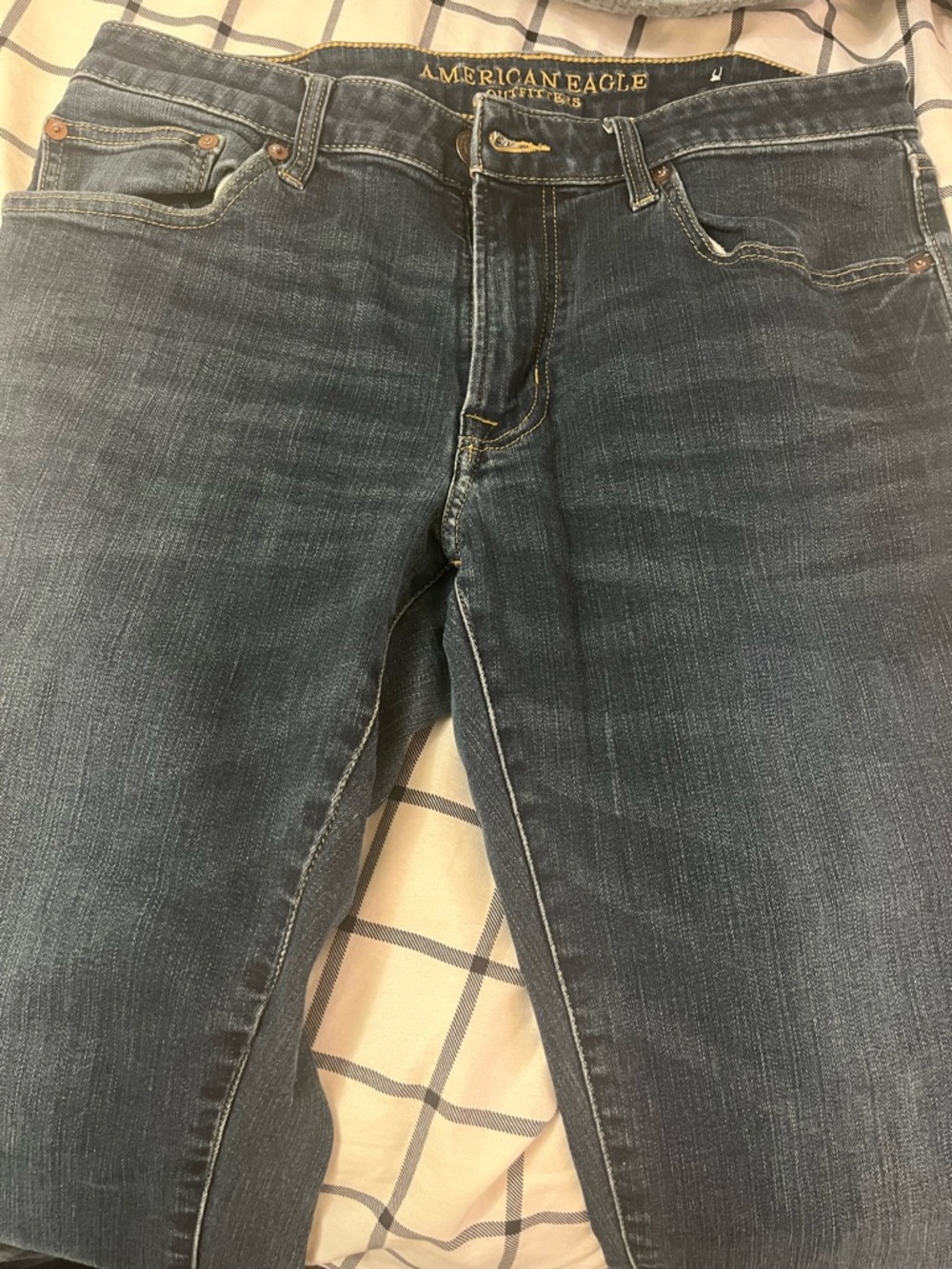 American Eagle Outfitters Men’s Dark Blue Slim Straight Jeans
